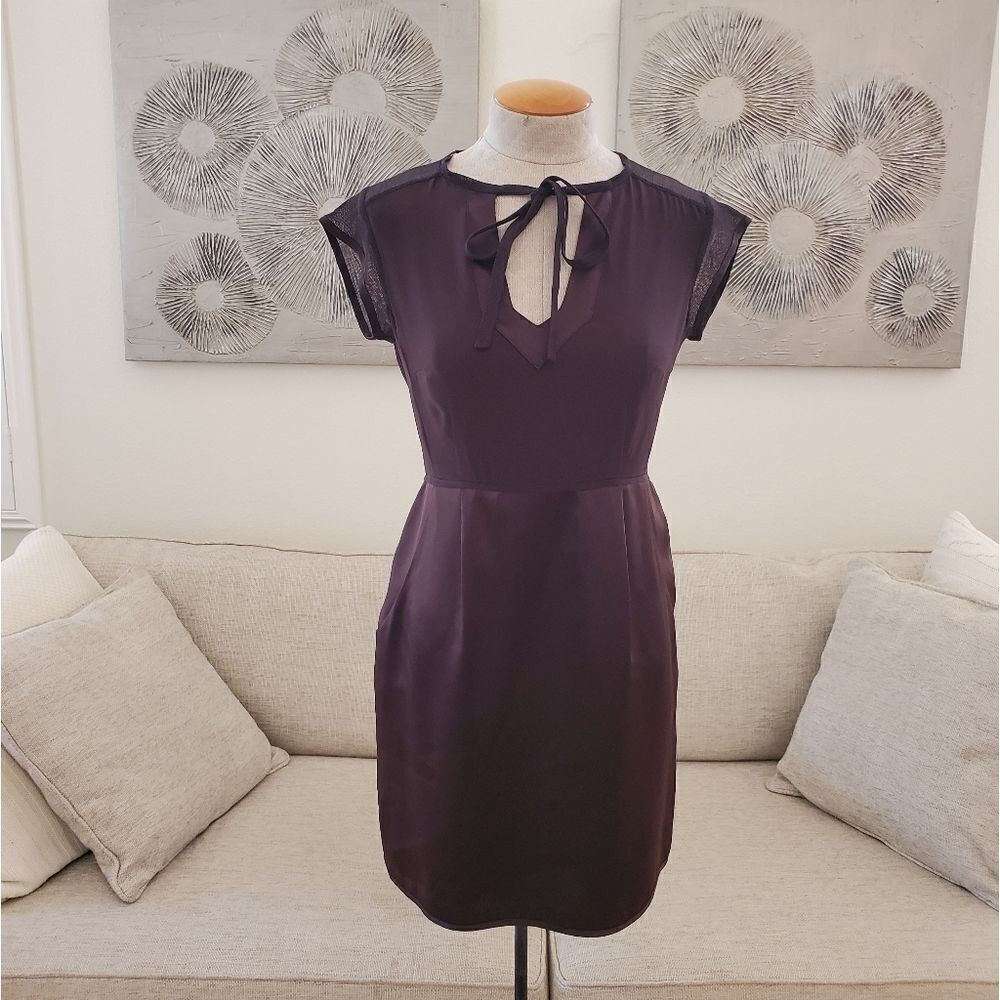 Nanette Lepore Silk Cap Sleeve St. Germain Mini Dress size 2 in Brown